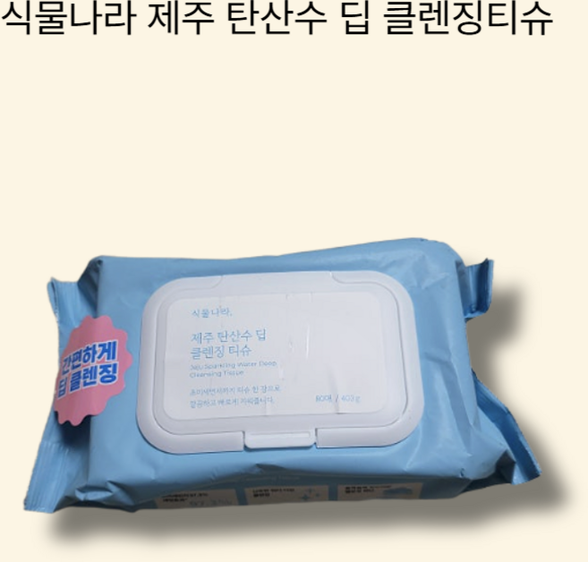 식물나라 제주 탄산수 딥 클렌징티슈, 100매입, 1개