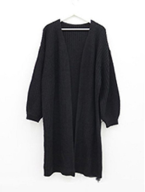 ANYOU 가을 겨울 루즈핏에 롱 스웨터 여 아우터 나른한 바람막이 소매 니트 가디건녀