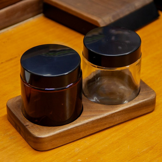 코만단테 C40 MK4 니트로 블레이드 블랙 / 원두커피 그라인더, 1개, 2단 호두나무 받침대 2개 포함