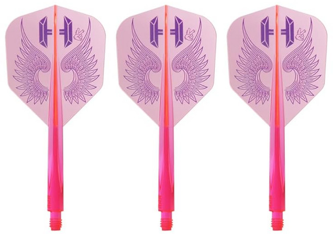 CONDOR AXE FLAP WINGS Hugo Leung 선수 모델 콘도르액스 플랩 윙스 다트 플라이트 Small L 네온 핑크, 1개