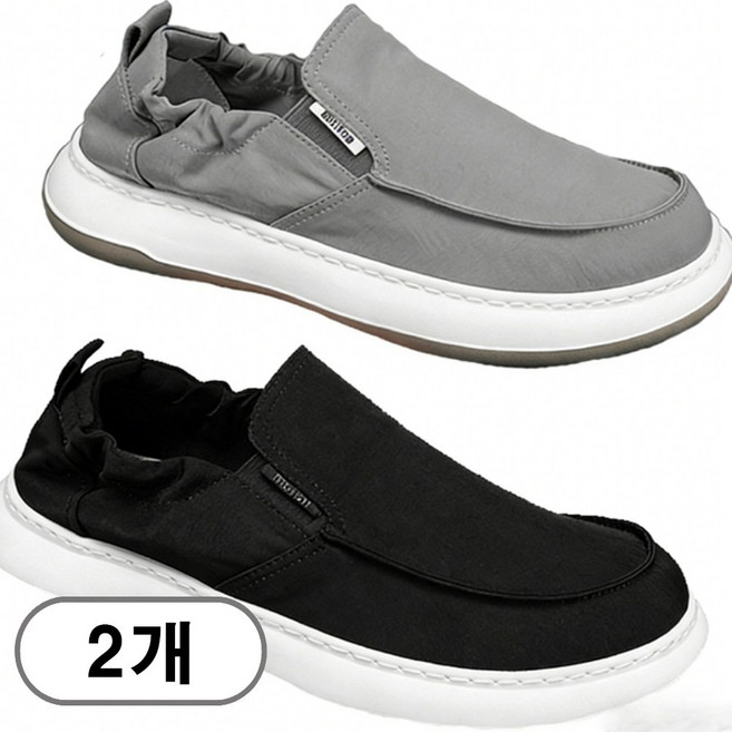 차쿠 1+1(2세트) 남성 중년 슬립온 운동화 단화 통기성 캐주얼 스니커즈