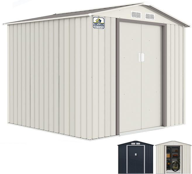 탑앤라이프 NEW GRAND[뉴그랜드] 베이지 컬러 조립식창고/야외창고/농막/이동식창고/전원주택창고/정원창고/조립창고/창고, (고강도플라스틱데크) 제외, (솔리드방수코팅보드) 제외