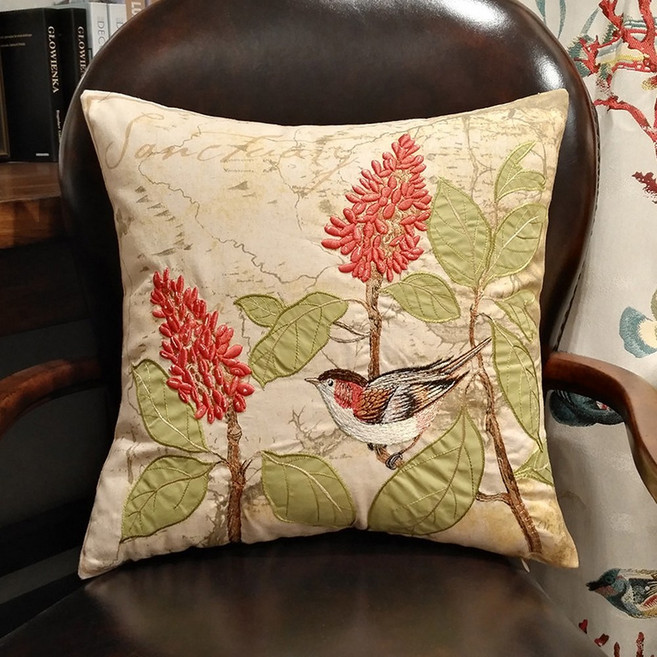거실 핸드메이드 소파 자수 침대쿠션 자동차 허리 쿠션 45X45CM 세트 놓은 모던 주택