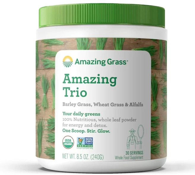 Amazing Grass 어메이징 그래스 어메이징 트리오 유어 데일리 그린 파우더 240g 2개, 1개 - 쿠팡