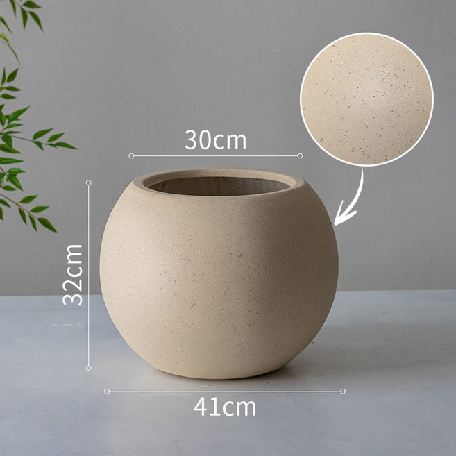 달항아리 화분 베이직 옹기 41 옥색 짧은 유광 항아리 12cm 슬릿분 특대 베이지 토분, 미디엄 베, 마그네시아