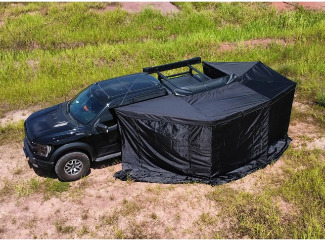 270도 차량용 어닝 4x4 LED 600D 방수 알루미늄 합금 SUV/트럭/밴용 차량 루프탑 사이드 쉘터 360도 어닝, 2 5M Side wall