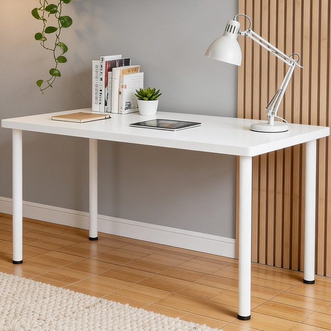 탑온 다용도 사각 사무용 컴퓨터책상, 화이트