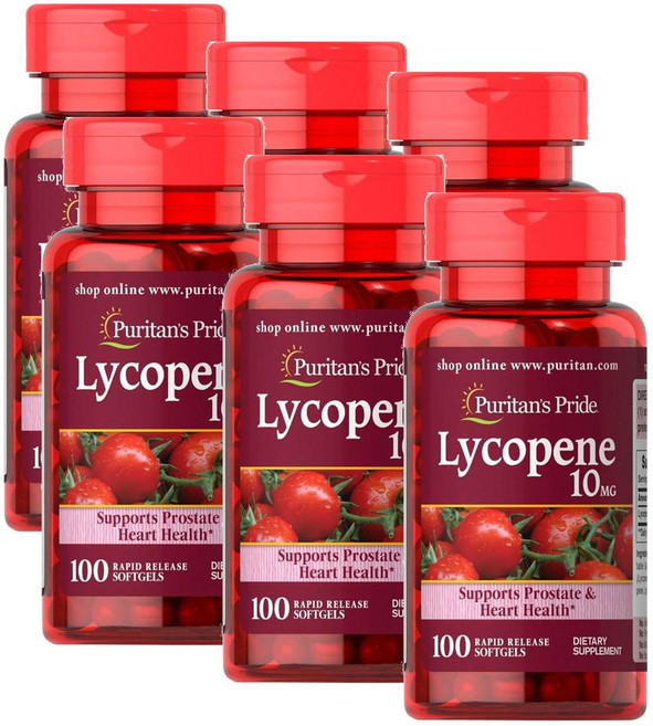 퓨리탄스프라이드 라이코펜 10mg 소프트젤 Puritans Pride Lycopene, 6개