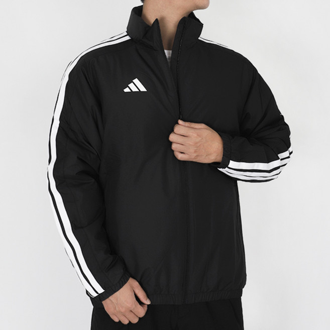 아디다스 3-스트라이프 루즈 핏 패디드 윈드재킷