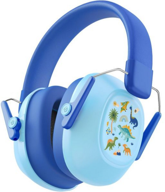 아이들을 위한 아이클레버 노이즈 캔슬링 헤드폰 자폐성 감각 및 집중력 보조를 SNR 29dB 안전 소음 감소 이어 머프 불꽃놀이/이벤트/몬스터 트럭 공룡 그린을 청력 보호, Quest Blue