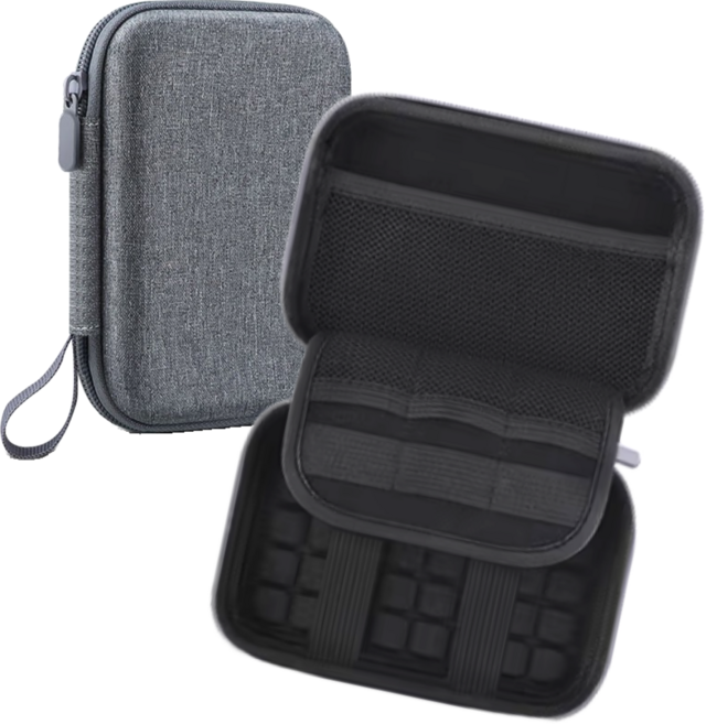 휴대용 하드 드라이브 보호 케이스 외장하드 2.5인치 파우치, 1개, 그레이