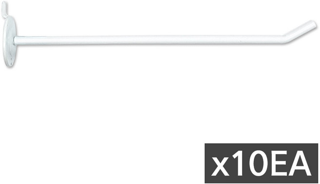 JNCP 타공판 일선후크x10EA, 화이트(20cm), 1세트