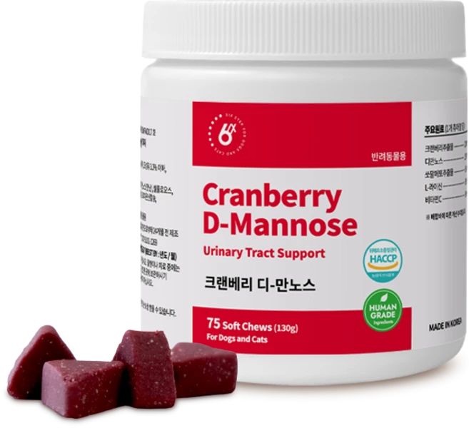 식스스텝 크랜베리 디만노스 75츄 [방광/비뇨기], 1개, 75정, 요로 건강 - 쿠팡