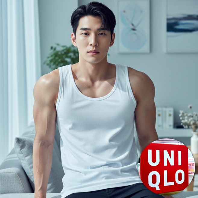 유니클로 에어리즘 메쉬 남성 쿨링 러닝 쿨 나시 이너 티셔츠