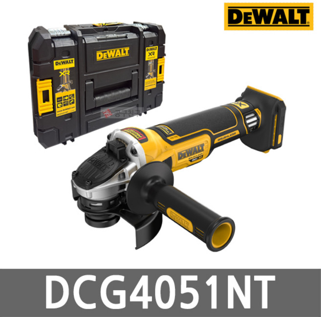 디월트 DCG4051NT 충전 그라인더 베어툴 20V MAX XR 브러쉬리스 125mm 본체만 1550W 케이스포함 슬라이드 스위치 사이드핸들, 1