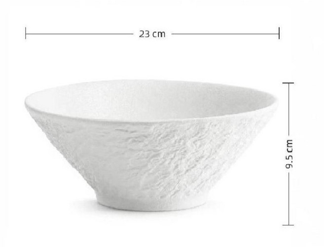 블랙 화이트 스톤 멜라민 포케 보울 그릇 샐러드볼 면기, 1개, 9인치화이트1480ml