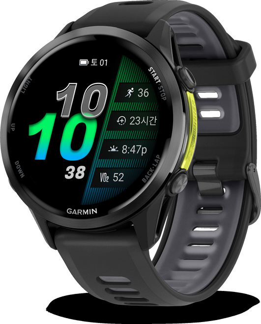 가민 러닝 GPS 스마트워치 포러너 970, 블랙 + 엠프엘로우, 3.54cm, GPS + 블루투스