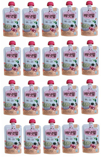 아이배냇 배냇밀 실온이유식 중기 세트 소고기미역죽 100g 20개 기저귀가방 여행, 8세트