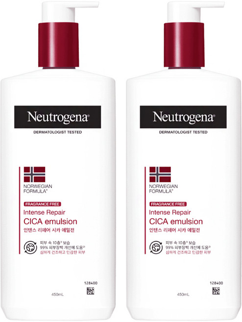 뉴트로지나 인텐스 리페어 시카 에멀젼 바디로션, 450ml, 2개