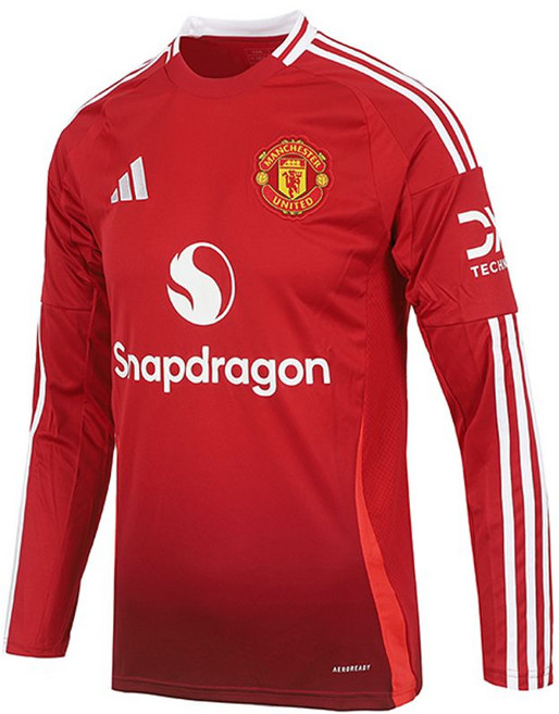 아디다스 맨체스터 유나이티드 2024 25 홈 저지 긴팔 유니폼 맨유 IT1971