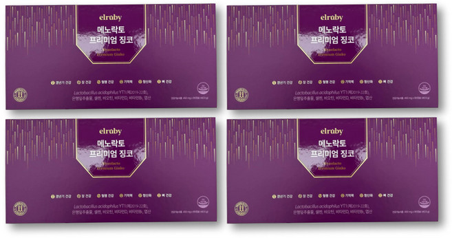 프리미엄 갱년기 유산균 YT1 YTI 락토바실러스 애시도필러스 은행잎 추출물 징코 폴라보놀 배당체, 90정, 4세트