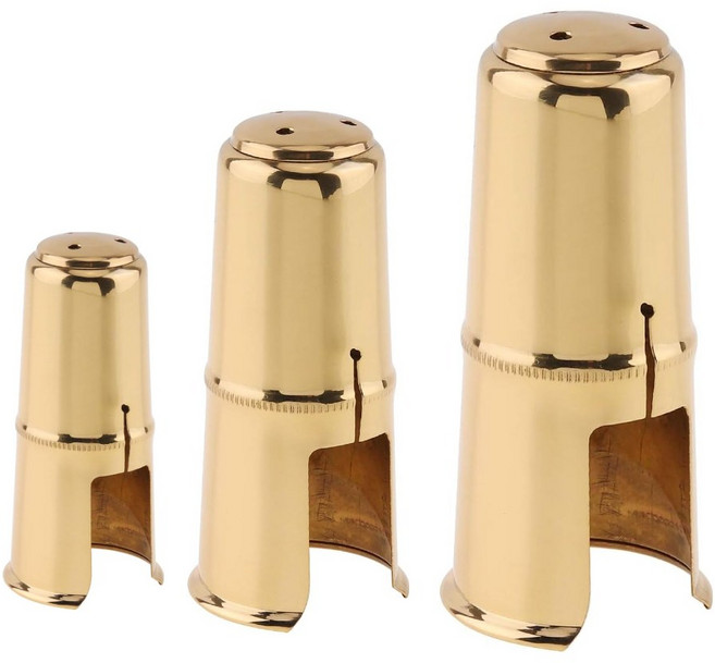 (드림테크)색소폰 마우스피스 캡 마우스피스 보호 덮개 메탈 금도금 하드러버용, 1개, 소프라노용