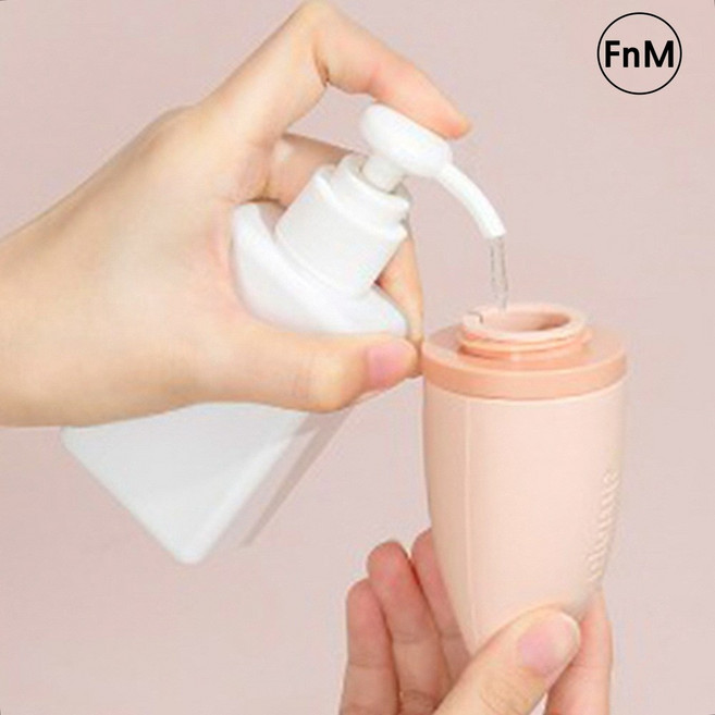 여행용 화장품 용기 실리콘 소분용기 원터치 케이스 휴대용, 1개, 핑크_대형 90ml