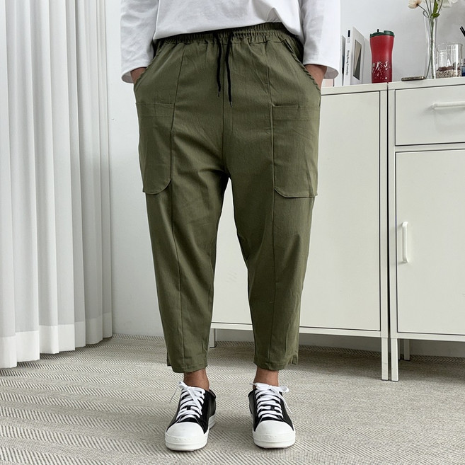 벌룬팬츠 허벅돼 남자통바지 카고 항아리 통큰바지