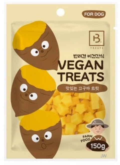 강아지 비건 간식 채소 트릿 큐브, 15개, 150g, 고구마
