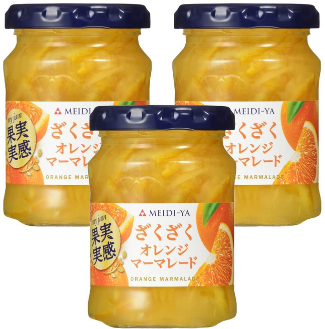 메이지야 과실 실감 서벅서벅 오렌지 마멀레이드 잼, 150g, 3개