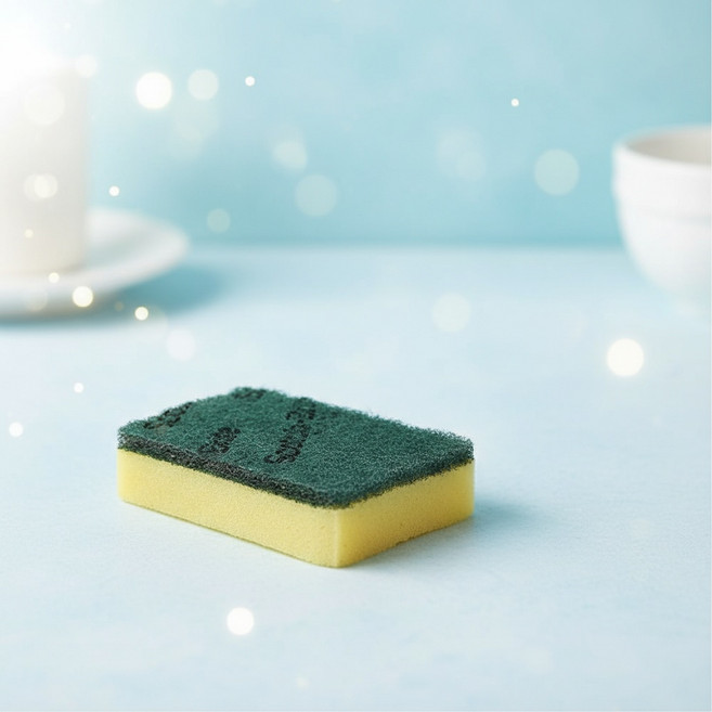 주방용품 3M 항균 스폰지 양면 기름때 제거, 1개