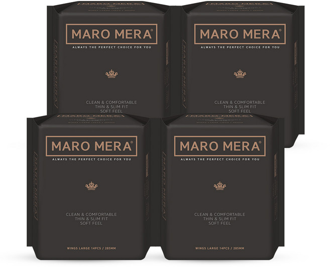 마로메라 순면 생리대, 대형, 14개입, 4개