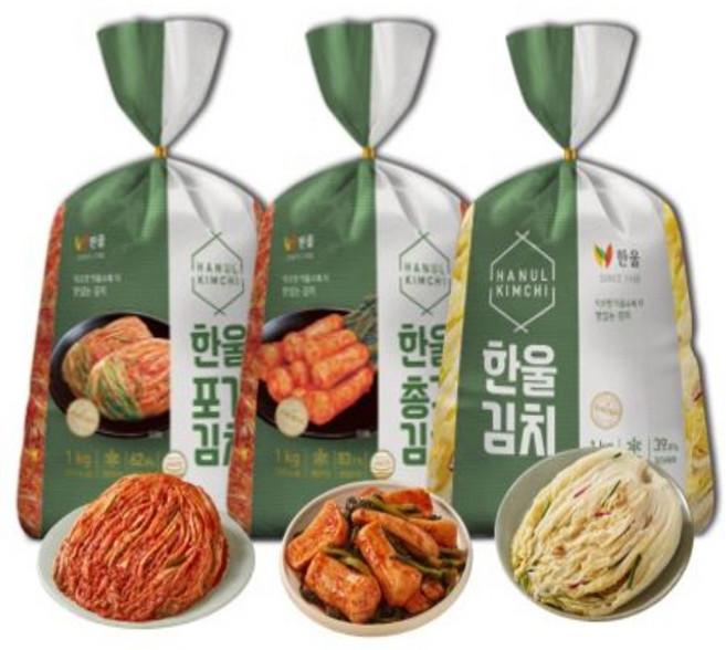 한울김치 A세트(포기1kg 총각1kg 백김치1kg), 3kg, 1개