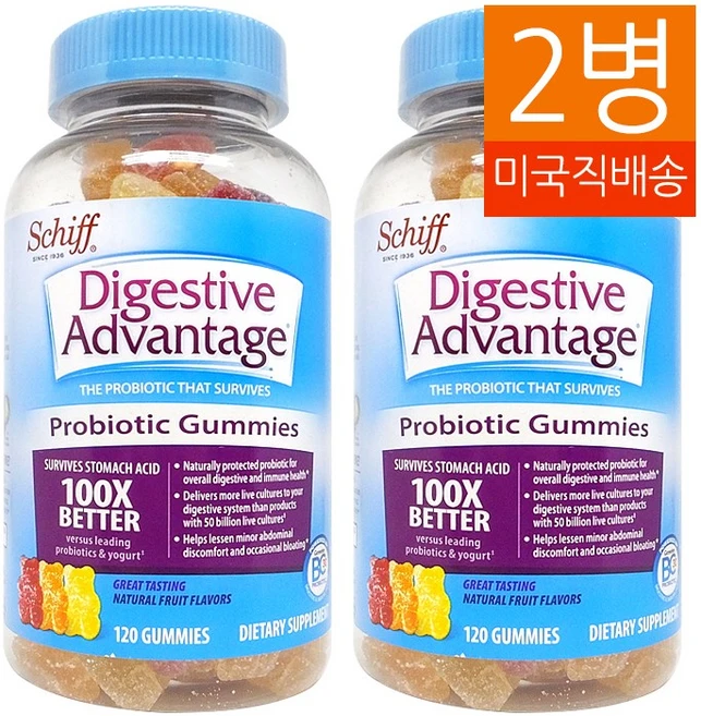 다이제스티브어드밴티지 데일리 프로바이오틱 구미, 120정, 2개 - 쿠팡