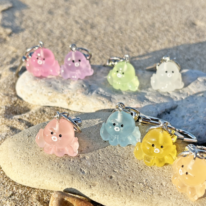 문어키링 백꾸 가꾸 폰꾸 비즈 키링 만들기 귀여운 선물 커플템 키홀더 가방고리 열쇠고리, 추가안함, 분홍