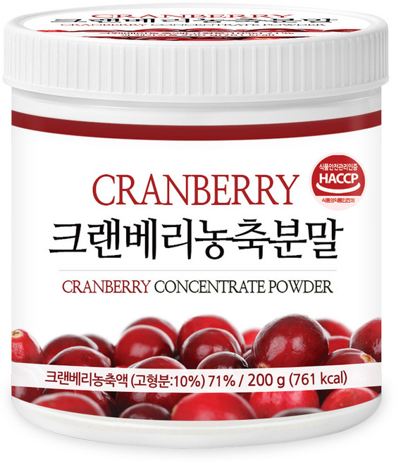 푸른들판 크랜베리 농축 분말 가루, 200g, 1개
