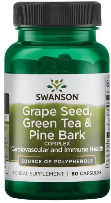 Swanson 斯旺森 葡萄籽綠茶&松樹皮膠囊, 1個