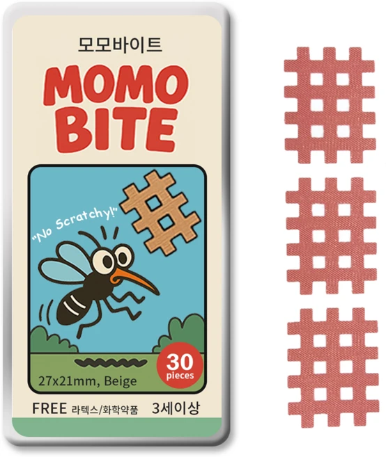 모모바이트 모기패치 30매 KC적합 크로스테입, 1개 - 쿠팡