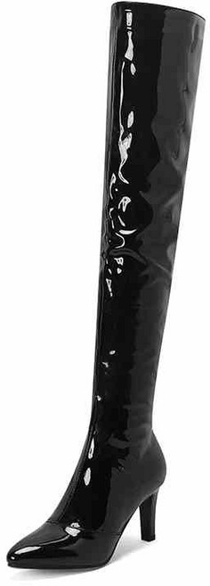 실버 무릎높이 롱부츠 댄스부츠 빅사이즈 롱부츠 재즈댄스힐 265