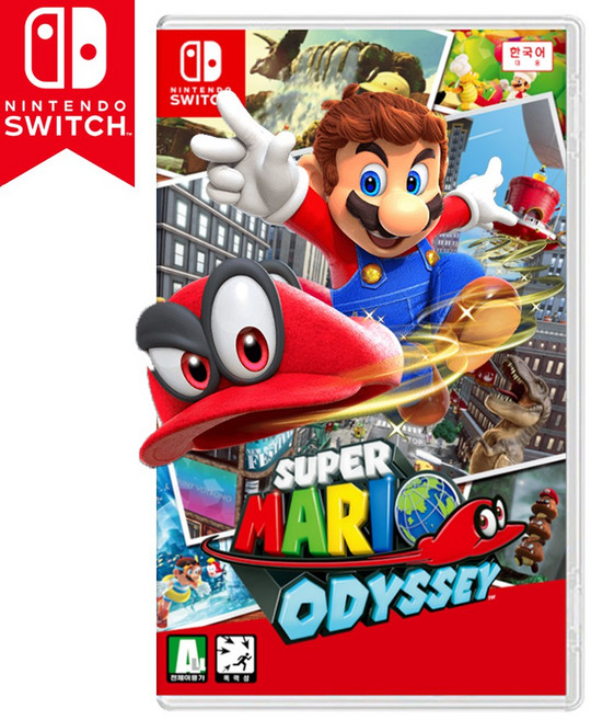 닌텐도 스위치 슈퍼 마리오 오디세이 미니그립 세트 한글 새제품 칩 팩, 슈퍼마리오 오디세이 게임팩만