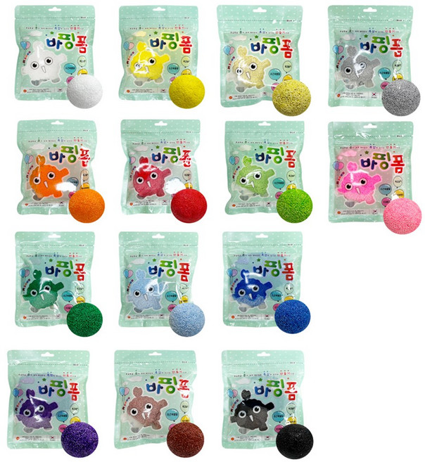 칼라폼 50g 12색세트 19색세트 컬러클레이 대한산업, 하늘, 1개