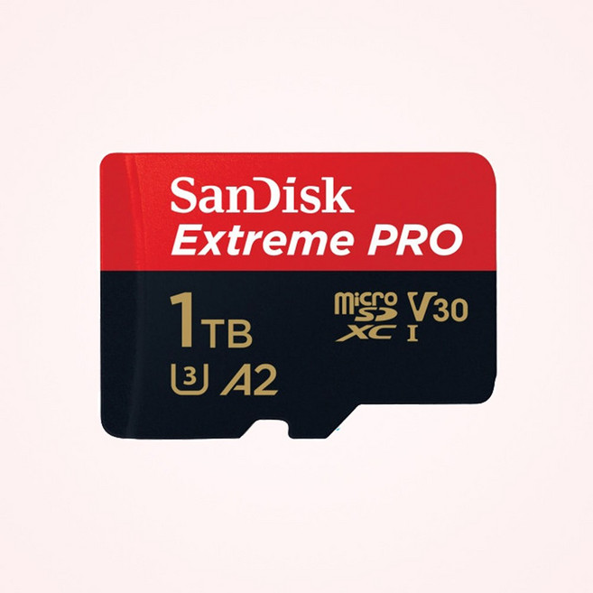 샌디스크 마이크로 SD 카드 익스트림 프로 핸드폰 블랙박스 QXCZ, 1개, 1TB