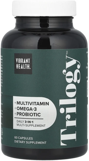 정말좋습니다 Vibrant Health Triology™ 데일리 3-in-1 멀티 보충제 캡슐 60정 빠르게배송해드릴게요, 1개 - 쿠팡