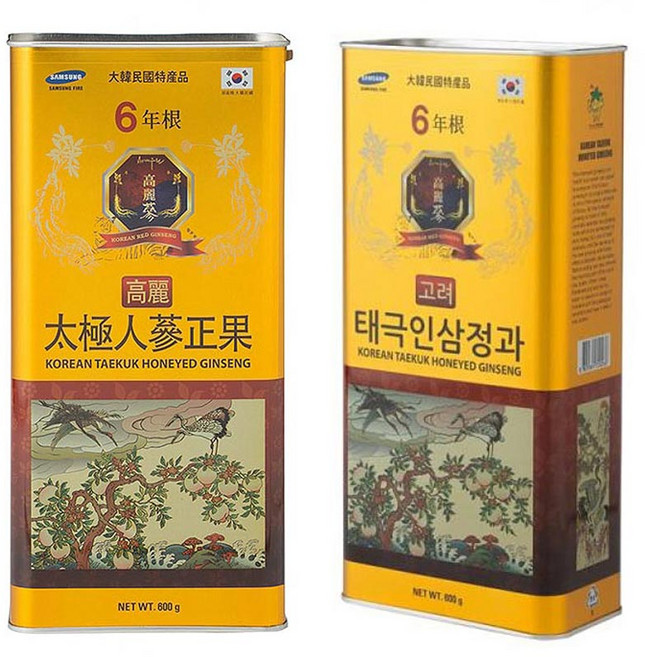 국산 인삼정과 벌꿀 6년근 수삼 당절임 600g 영양간식 선물, 1개