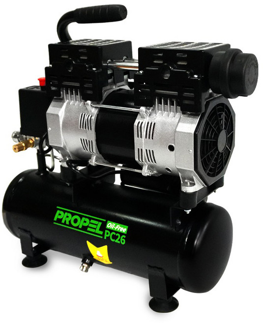 프로펠 에어 콤프레샤 저소음 오일리스 PC26 소형, 1개