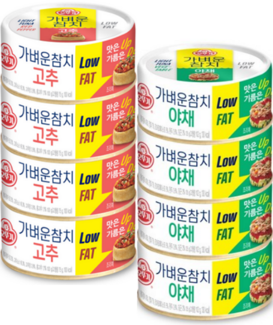 오뚜기 가벼운참치 고추 야채 혼합, 10개