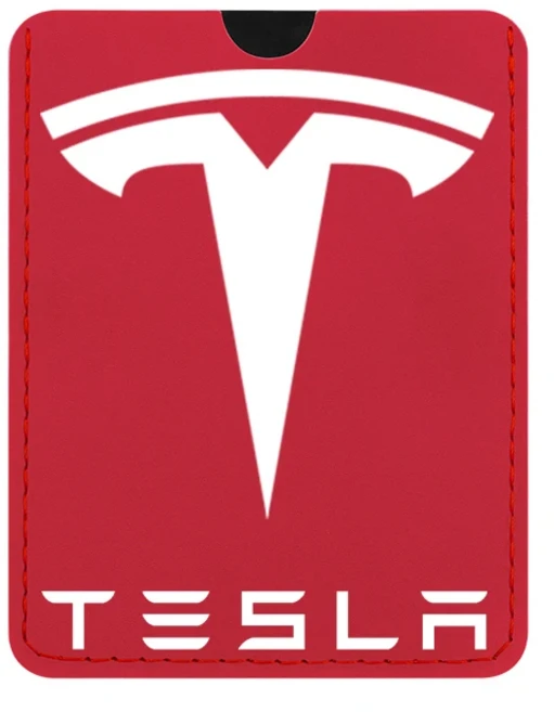 새로운 테슬라 모델 3 카드 홀더 보호 커버 키 체인 테슬라 모델 Y 키 액세서리용 스웨이드 키 케이스 커버, 02 빨간