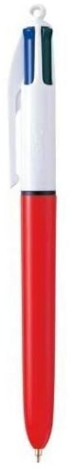 빅(Bic) 볼펜 4색 볼펜 다색 오렌지 축 0.7mm 4CFNORG, 상세페이지 참조, 1개