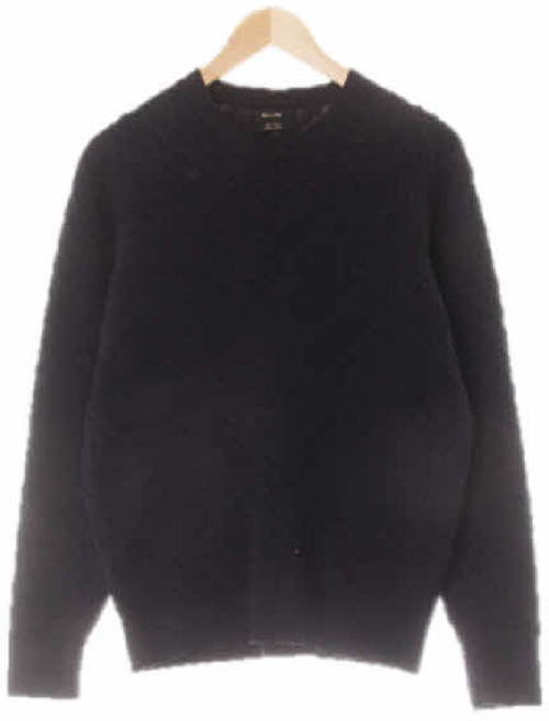 7043 마시모두띠 네이비 입체꽈배기패턴 울혼방 라운드넥스웨터 [L]