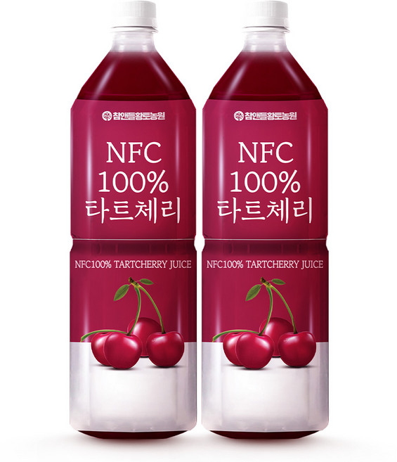 참앤들황토농원 NFC 착즙 타트체리주스, 1L, 2개